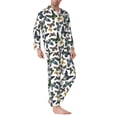 thumbnail image 2 of Sikiie Watercolor Butterflies Mens Pajama Set, Soft Warm Long Sleeve Sleepwear, Cozy Button-Down Pjs for Men-Large, 2 of 7