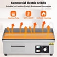 thumbnail image 4 of Eastvita 21-Inch Commercial Electric Griddle - 110V 1600W Electric Restaurant Teppanyaki Flat Top Grill with Shovels Brushes Non-Stick Surface Adjustable Temperature Control, 4 of 6