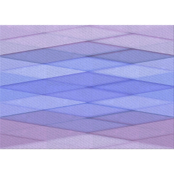 Ahgly Company Machine Washable Indoor Rectangle Transitional Medium Slate Blue Area Rugs, 6' x 9'