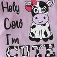 thumbnail image 3 of Baby Girl Clothes Outfit Newborn Letter Holy Cow I'm CUTE Ruffle Cow Print Romper Long Pants Headband Clothing Sets for Fall Winter 0 3 6 9 12 18 Months Baby Girl Clothes, 3 of 7