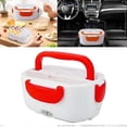 thumbnail image 1 of (Red)Portable Lunch Box Food Container Car Electric Heating Food Warmer Rice Container 110V US Plug, 1 of 1