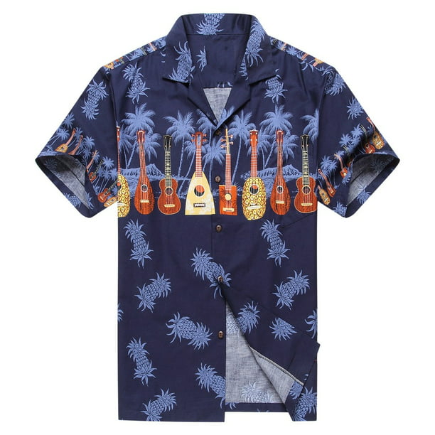 Music - Made in Hawaii Men's Hawaiian Shirt Aloha Shirt Cross Ukulele ...
