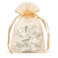 thumbnail image 2 of Toffee Organza Favor Bags 4" X 6" | Quantity: 30, 2 of 2