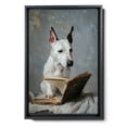 thumbnail image 2 of Hudo Miniature Bull Terrier Dog read Book Painting Wall Art, Cute dog Headphones - Funny Dog Canvas Poster for Kids' Room Decor Ready to Hang, 2 of 5