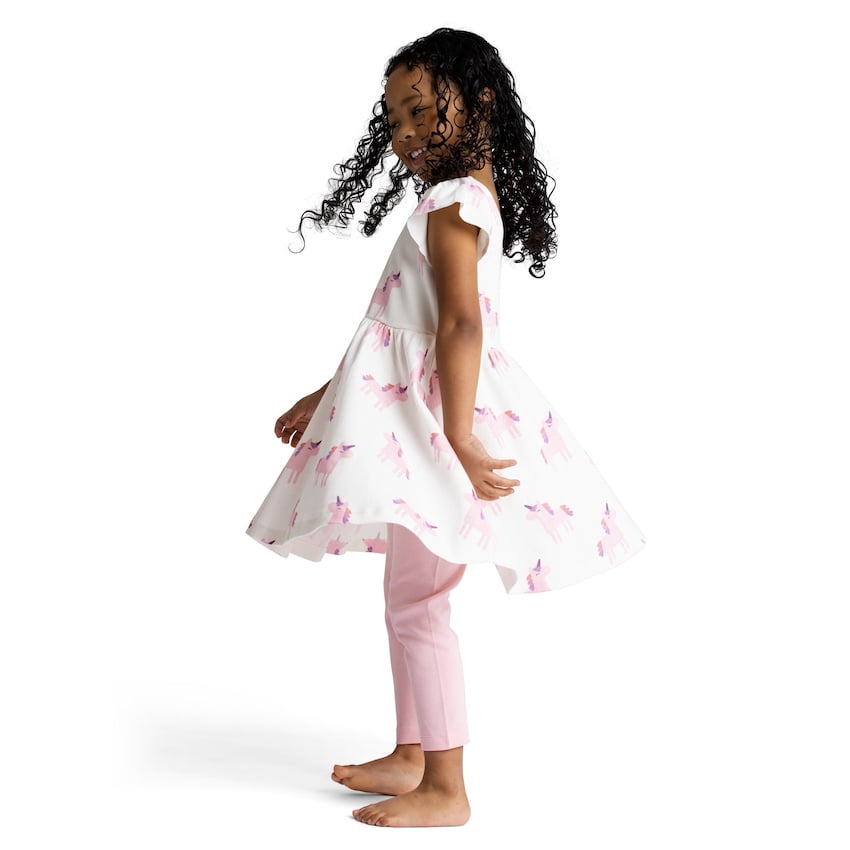 M+A by Monica + Andy Organic Cotton Flutter Sleeve Let's Dance Dress for Babies