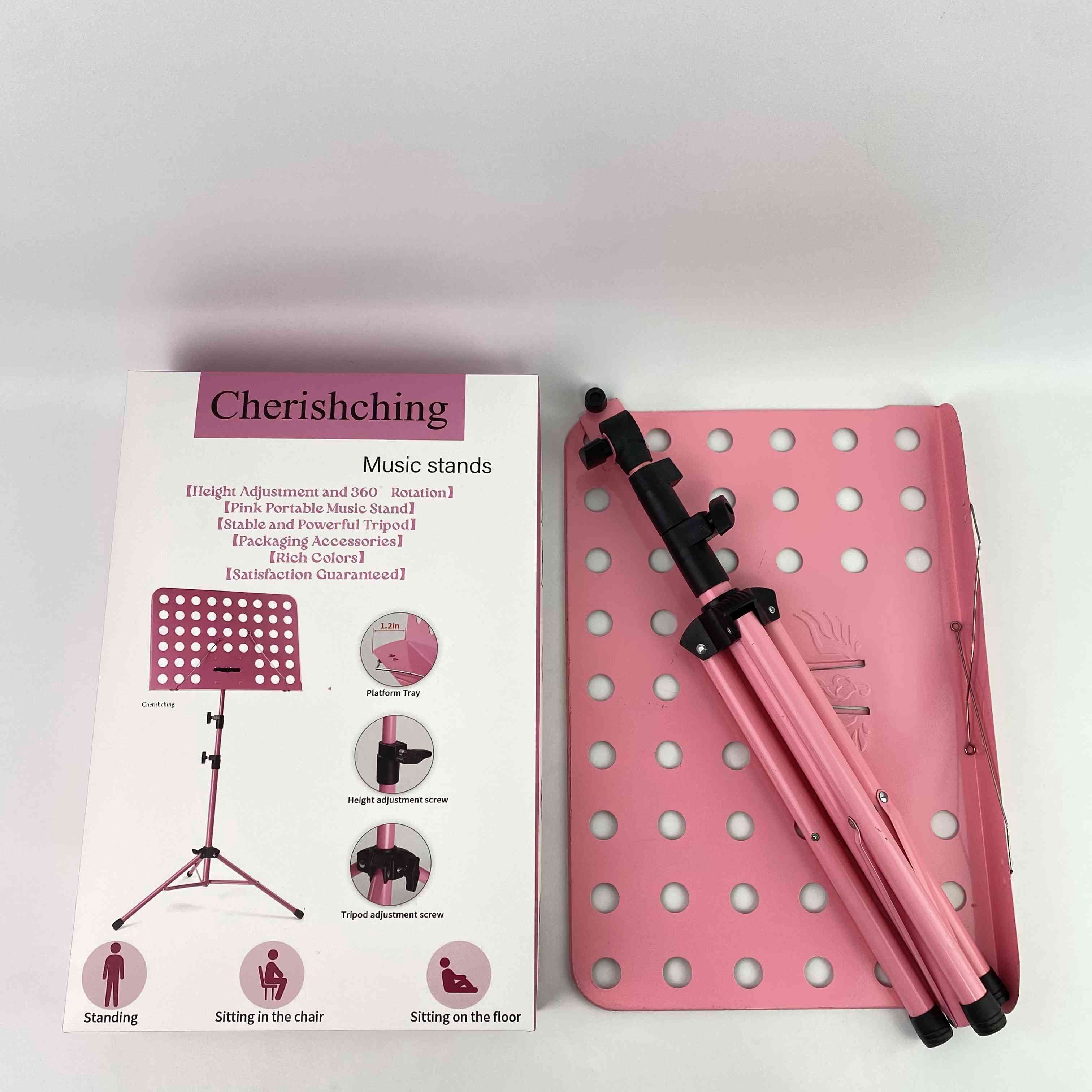 Cherishching Music stands, Portable music stand, music stand with portable bag, music stand with adjustable height of 30-56 inches