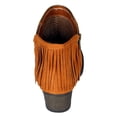 thumbnail image 4 of Qupid BF78 Women Suede Fringe Back Zipper Trim Ankle Bootie, 4 of 6