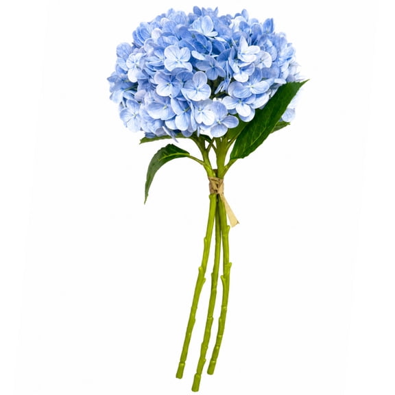 3PCS Faux Hydrangea Flowers, 19inch Artificial Hydrangea Bundle, Real Touch Lifelike Large Hydrangea Flowers for Home Wedding Party Table Centerpiece Vase Decorations