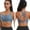 Blue, variant on Sports Bras for Women High Impact Crisscross Back Longline Padded Workout Yoga Crop Tank Top Wireless Support Bra for Gym Running Fitness Pink S