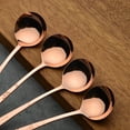 thumbnail image 5 of Wollet 99.9% Pure Copper Spoon，16.5*3.8cm，30g，Floral Spoon，Thick Soup Spoon Dessert Spoon, 5 of 8