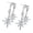 Silver, variant on 7829 Cubic Zirconia Eight Pointed Stars Drop Earrings Dangling Jewelry for Women