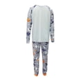 thumbnail image 2 of Argulvti Cute Family Parent-child Pajamas Cartoon Halloween Print Raglan Tops and Trousers Home Clothes Set, 2 of 9