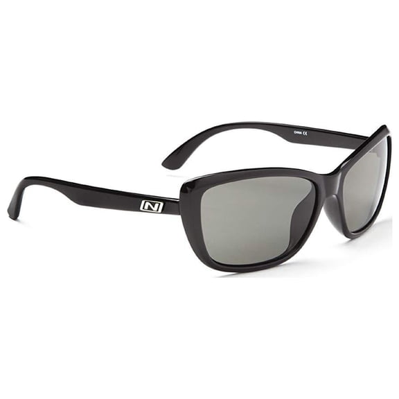Optic Nerve Vargas Sunglasses, Shiny Black, Polarized Smoke Lens -