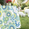 thumbnail image 4 of EWAYBY Round Tablecloth with Umbrella Hole and Zipper for Patio Garden (60" Round, Light Blue), 4 of 6