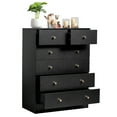 thumbnail image 1 of UBesGoo Commode en Bois à 6 Tiroirs pour Chambre, Commode, Unité d'Organisation de Rangement pour Vêtements, Noir, 1 of 8