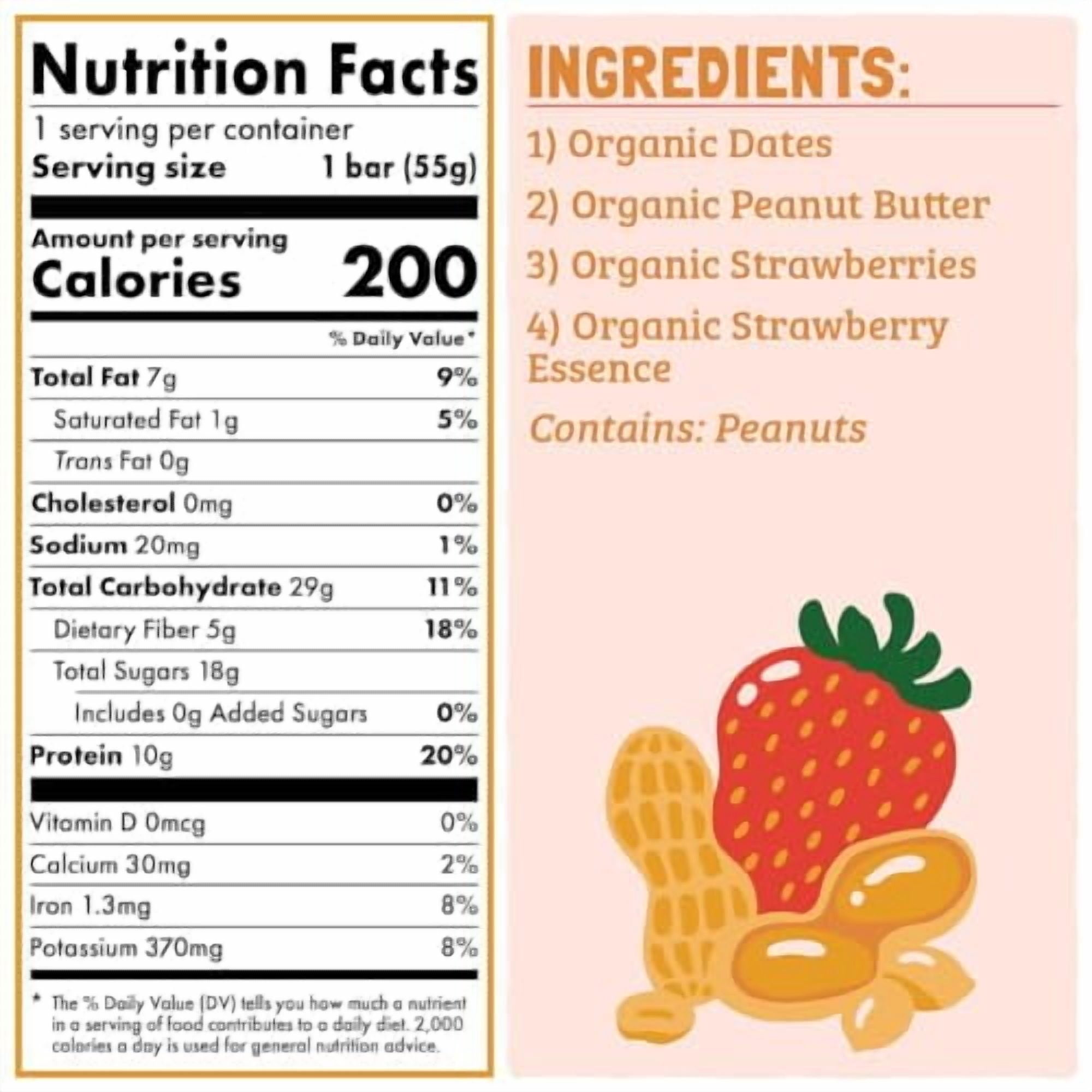 Skout Organic Peanut Butter & Jelly Plant-Based Protein Bars - 12 Pack