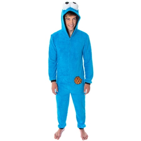 Sesame Street Adult Unisex Cookie Monster Costume Union Suit Pajama
