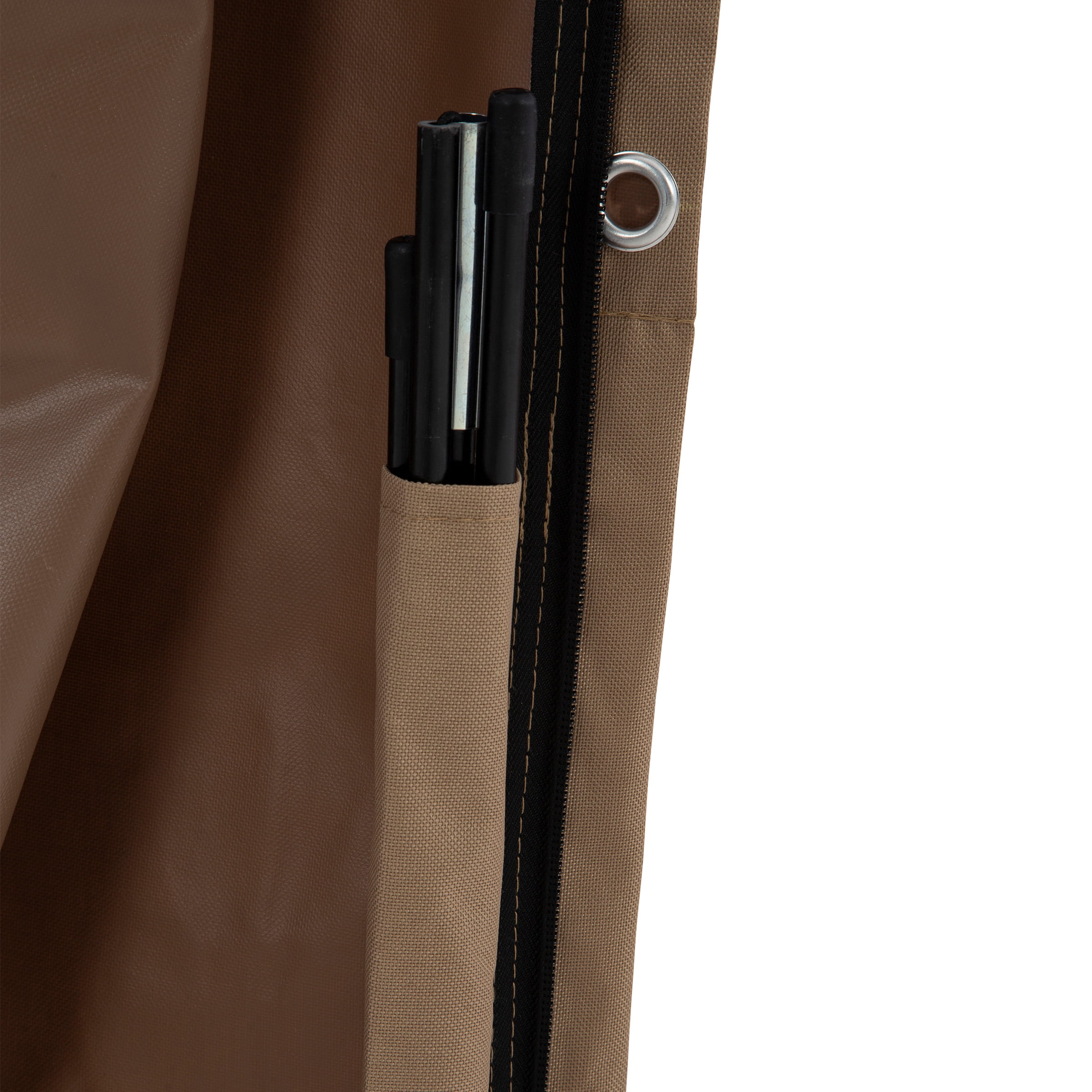 Pure Garden Offset Patio Umbrella Cover with Pole, Waterproof 600D Canvas, Fits 11.5ft Umbrellas, Tan