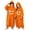 AA-#Orange369, variant on WOYY Girls Halloween Sleepwear Onesie Unisex Flannel Hooded Jumpsuit Pajama, Sizes 5-15