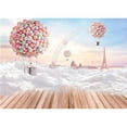 thumbnail image 3 of BSDHOME Polyester 5x7ft Colourful Balloon Wood Floor Photography Background Studio Props, 3 of 4