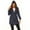 navy blue, variant on U.Vomade Women's Hooded Waist Raincoat Raincoat Outdoor Mountaineering Jacket