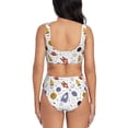 thumbnail image 3 of Daiia Rocket Planets Women's Bikini Set Two Piece Swimsuit High Waisted Bikini Adjustable Straps Bikini Perfect for Beach, Pool, and Summer Vacation-Large, 3 of 9
