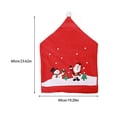 thumbnail image 2 of Bearachild Gorros de silla de comedor de Navidad, funda protectora con estampado de Claus rojo, decoración de taburete de tela flexible, suministros para Kits de decoración para fiestas Bearachild HA069920-00, 2 of 6