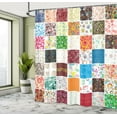 thumbnail image 5 of Ambesonne Colorful Shower Curtain, Patchwork Retro Style, 69"Wx84"L, Multicolor, 5 of 5