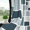 thumbnail image 3 of Dashan Grey Green Geometric Blackout Curtains for Bedroom Living Room Decor Grommet Window Drapes 42x63 Inch,2 Panels, 3 of 6