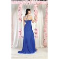 thumbnail image 6 of May Queen MQ2026 Juniors Womens Glitter Corset Lace up Back High Slit Prom Gown, 6 of 9