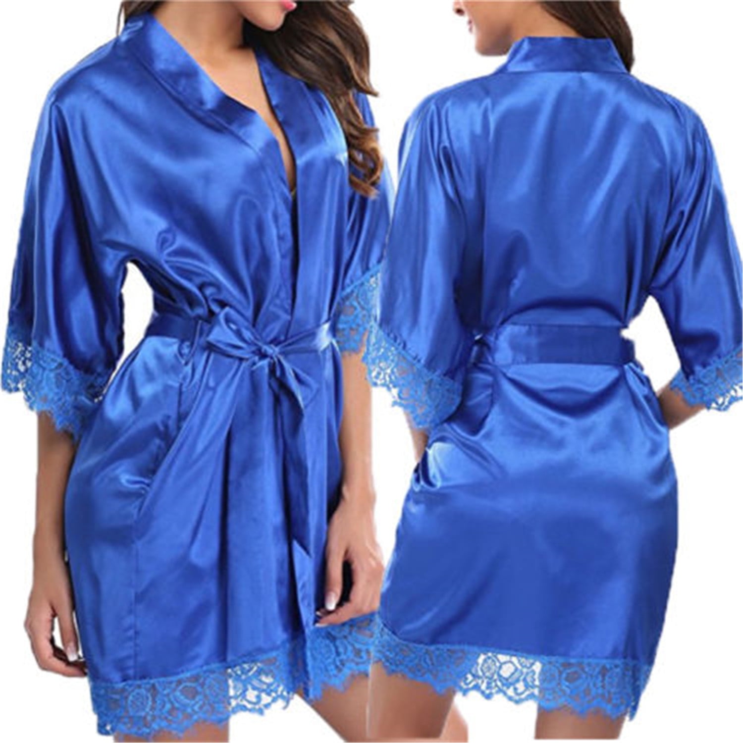 Women?s Silk Satin Robe Bride Bridesmaid Dress Wedding Kimono Bathrobe Sleepwear | Walmart Canada