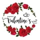 thumbnail image 3 of Pegatina de San Valentín para nevera, diseño de corazones y rosas, romántica para la pared del hogar. Estilo B, 3 of 9