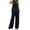 Navy-o81r, variant on Women's 2 Piece Outfit Ladies Halter Sleeveless Top Wide Leg Pants Matching Suit Women Elegant formal Sets L2 Navy