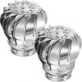 thumbnail image 1 of 2 Pcs 110mm Non Power Roof Ventilator Wind Turbines Attic Air Vent for Houses Factory Attic Farm Leak Proof Vent Cap Fan, 1 of 5