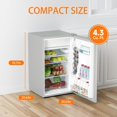 thumbnail image 5 of Eastvita 4.3 Cu.Ft One - Door Mini Fridge with Freezer/7-Level Temperature Control/Grey Color, 5 of 5