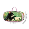 thumbnail image 3 of C Nylon Large Capacity Multi Layer Cat Print Pen Bag Stationery Storage Case For Student, 3 of 7