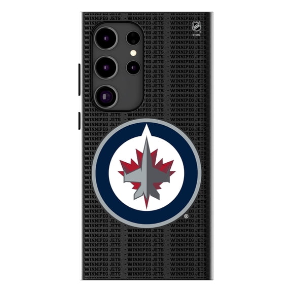 Keyscaper Winnipeg Jets Text Backdrop Galaxy Magnetic Bump Case