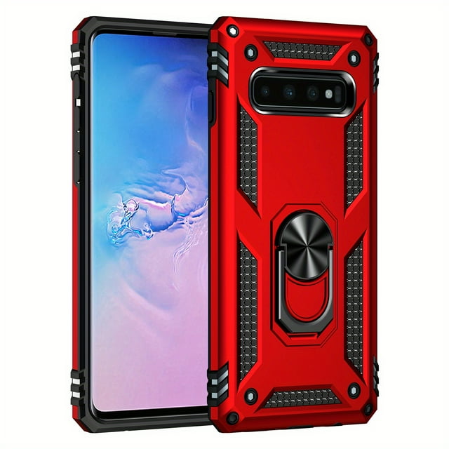 Shock-Proof Protective Case With Ring Kickstand For Samgsung Galaxy S10/S10E S10 Plus S10 Lite S9/S9 Plus S7