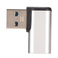 thumbnail image 2 of USB 3.0 To Type C Female Adapter, 3A Plug And Play 90 Degree USB 3.0 To Type C Adapter Left Angle 10GBPS Compact  For Tablets Black,Silver, 2 of 8