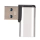thumbnail image 2 of Adaptador USB 30 a tipo C hembra aleación de aluminio Ángulo izquierdo Adaptador USB 30 a tipo C de 90 grados 10 GBPS Plug and Play Compact 3A para discos duros, 2 of 8