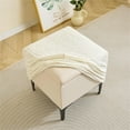 thumbnail image 6 of LKJYER Stretch Ottoman Covers Square Ottoman Slipcover Jacquard Storage Ottoman Elastic Bottom Footrest Stool Covers Protector Stool Covers Furniture for Living Room, 6 of 7
