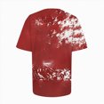 thumbnail image 6 of TOWED22 Ghost Spooky Halloween Shirts for Women Funny Bow Pumpkin Graphic Tees Fall Short Sleeve Tops Costumes(Red,XXL), 6 of 7