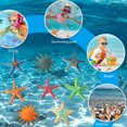 thumbnail image 1 of 8 piezas de juguetes de piscina de estrellas de mar, juego de animales marinos coloridos, juguete de buceo para piscina Likrtyny juguetes de los niños, 1 of 9