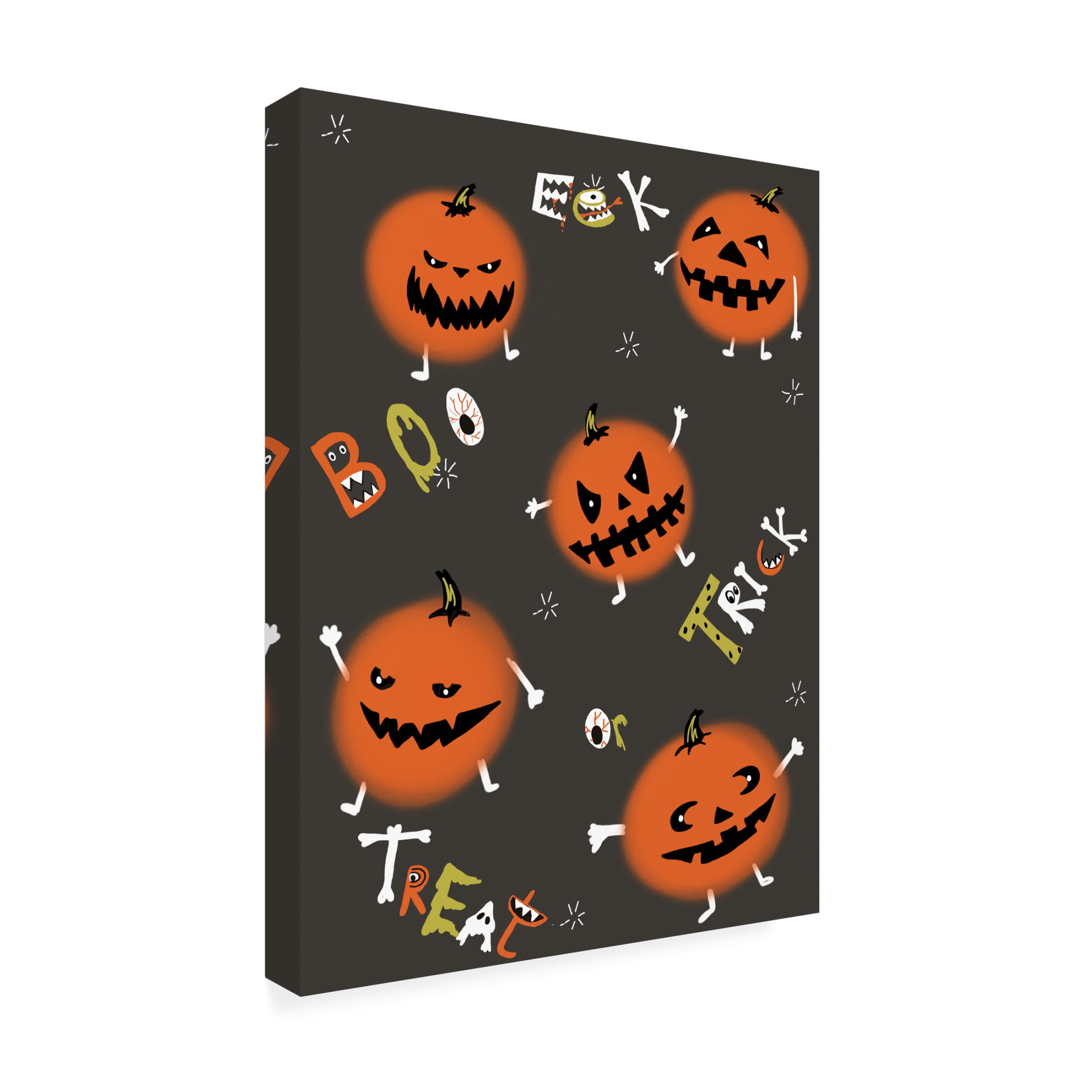 Canvas Wall Art - HUE and MI and Sangita 'Boo Trick Or Treat' Wall Art for Living Room, Bedroom, or Office Décor by Trademark Fine Art - 18 x 24 Inches