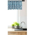 thumbnail image 2 of Ambesonne Ethnic Valance Pack of 2, Classic Style Aztec Folklore, 42"X18", Taupe Grey and Sea Blue, 2 of 3