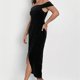 thumbnail image 2 of Vestido de terciopelo con un hombro al descubierto para mujer - Poliéster y spandex, elegante para la noche y la playa, 2 of 8