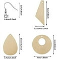 thumbnail image 5 of 60Pcs Unfinished Wood Blank Earrings with Holes and Earrings Hooks for DIY Jewelry Making, 5 of 6
