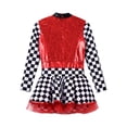 thumbnail image 6 of inhzoy Kids Girls Car Driver Racer Outfit Mesh Tutu Dress Long Sleeve Racing Jumpsuit,Sizes 4-14 Red 12, 6 of 10