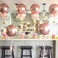 thumbnail image 2 of Globos de oro rosa, 6 piezas de decoraciones de cumpleaños de oro rosa, globos gigantes de aluminio 4D de 18 pulgadas, globos grandes de Mylar para despedidas de soltera, 2 of 4