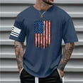 thumbnail image 2 of Caqnni Mens 1776 Distressed T-Shirt 4th of July Shirt Tops American Flag Patriotic Short Sleeve Independence Day Shirt(Dark Blue,XL), 2 of 5